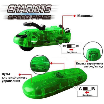 Трубки, що світяться, CHARIOTS SPEED PIPES трубопровідний автотрек гоночний трек (37 деталей) Трубки, що світяться, CHARIOTS SPEED PIPES трубопровідний автотрек гоночний трек (37 деталей)