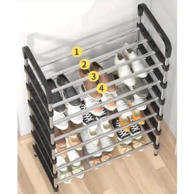 Полиця для взуття метал 5 секції Shoe rack