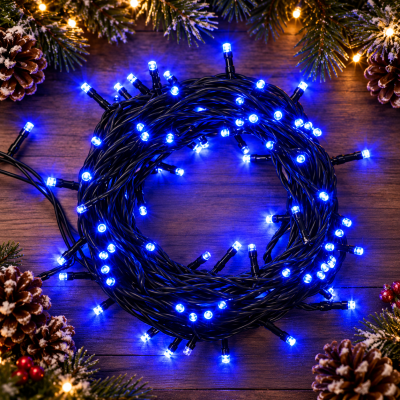 Зовнішня гірлянда-нитка String-Lights 100L 3.3B, 10 м 100 LED Синій Зовнішня гірлянда-нитка String-Lights 100L 3.3B, 10 м 100 LED Синій