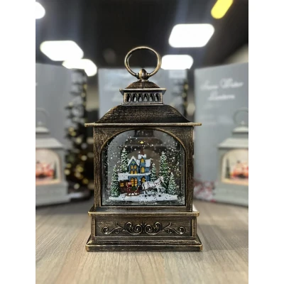 Санта Клаус Новорічний музичний ліхтар нічник з підсвічуванням Xmas 24072D