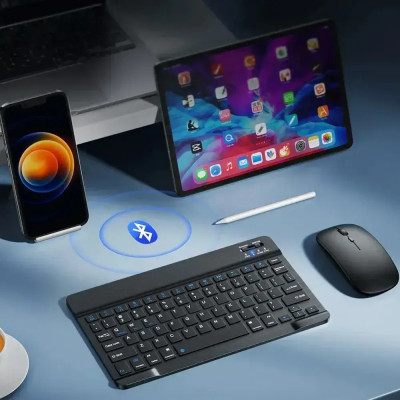 Клавіатура для планшета / Бездротова Bluetooth клавіатура з мишкою BT Combo / Набір 2в1 клавіатура + мишка Клавіатура для планшета / Бездротова Bluetooth клавіатура з мишкою BT Combo / Набір 2в1 клавіатура + мишка