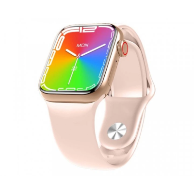 золоті Смарт-годинник Smart Watch GS7 MINI 41 мм, Фітнес годинник з тонометром та пульсоксиметром