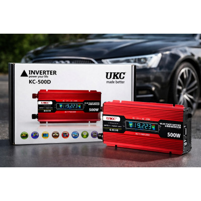 Перетворювач AC/DC KC-500D 500W+lcd, Інвертор у машину