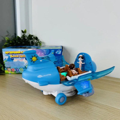 Іграшковий музичний літак з пасажирами, рухається, обертається 360 Airliner Light Music 8811-16 Іграшковий музичний літак з пасажирами, рухається, обертається 360 Airliner Light Music 8811-16
