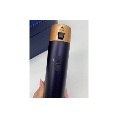 Стайлер 5в1 HAIR BRUSH Styler + Коробка з функціями об'єму, випрямлення, накручування темно-синій