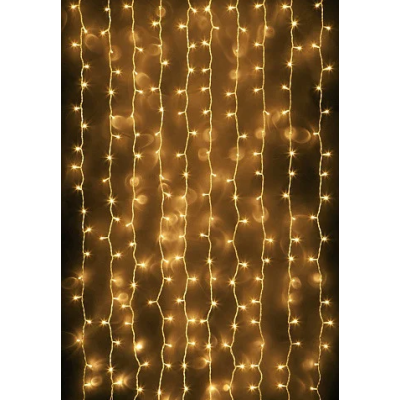 Гірлянда водоспад 320 LED 5mm 3м/2м теплий колір на прозорому дроті