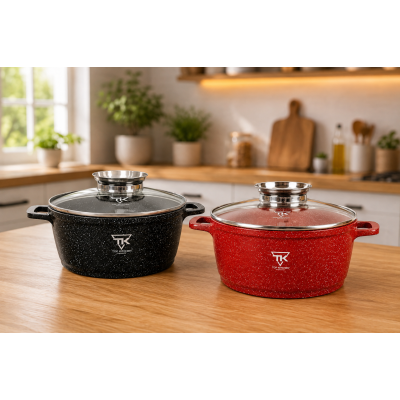 Каструля Top Kitchen з мармуровим покриттям та скляною кришкою TK00051 20 см 2,1л