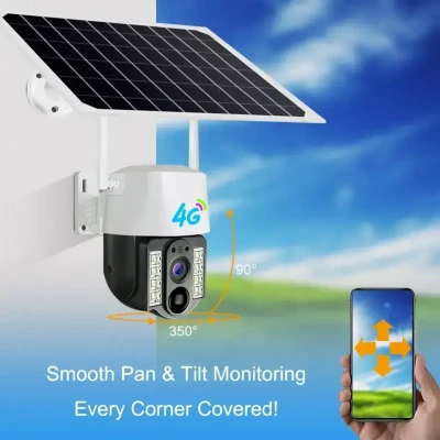 360 Камера v380 pro 4 mp 4 DG SIM karta – SM-360, біло-чорна