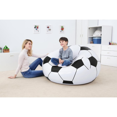Надувне крісло-пуф Inflatable Sofa / Надувне крісло-мішок 110×110×85 см Чорно-білий Надувне крісло-пуф Inflatable Sofa / Надувне крісло-мішок 110×110×85 см Чорно-білий