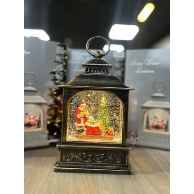 Санта Клаус Новорічний музичний ліхтар нічник з підсвічуванням Xmas 24072D
