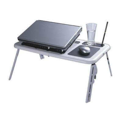 Стіл-підставка для ноутбука E-Table з охолодженням та регулюванням нахилу та висоти Стіл-підставка для ноутбука E-Table з охолодженням та регулюванням нахилу та висоти