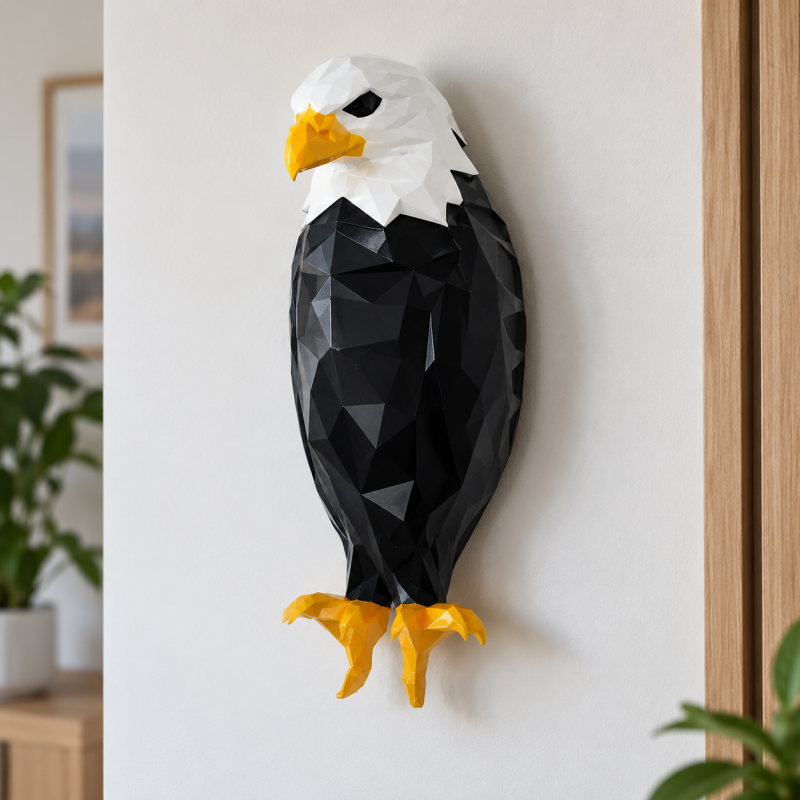 3D Настінний світильник Орел / LED, чорно-білий нічник / Підсвічування на стіну