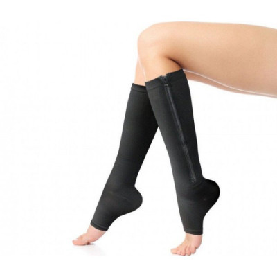 Компресійні гольфи Zip Sox, шкарпетки від варикозу Чорний Компресійні гольфи Zip Sox, шкарпетки від варикозу Чорний