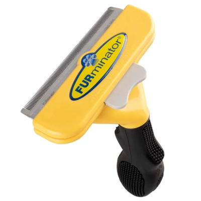 Фурмінатор для довгошерстих собак та кішок з кнопкою Furminator Short Hair Large 10 см