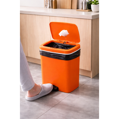 Відро для сміття зі смарт-датчиком Smart trash can 6л Помаранчевий