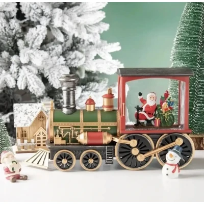 Новорічний нічник з музикою та блискітками XMAS 2110 17 х 32 х 9.5 см USB-кабель або 3 батареї AA