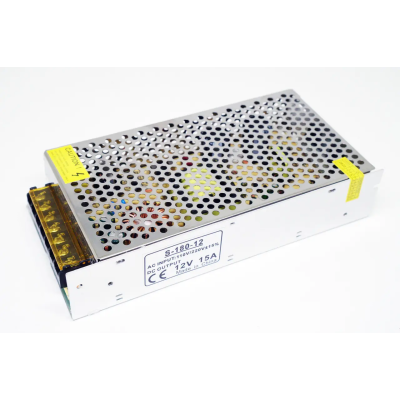 Адаптер / блок живлення 12V 15A, в металевому корпусі / Трансформатор для світлодіодної стрічки