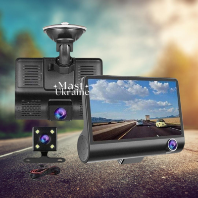 Автомобільний реєстратор 1080P FHD РК-екран 3 камера заднього огляду 170 Автомобільний реєстратор 1080P FHD РК-екран 3 камера заднього огляду 170