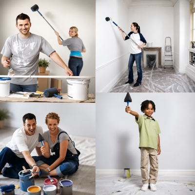 Комплект малярних валиків Paint Roller з резервуаром для фарби 7 предметів