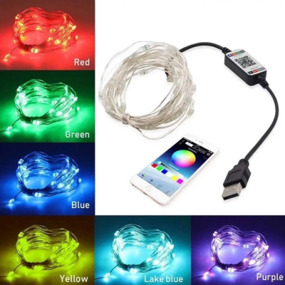 Світлодіодна розумна гірлянда Smart LED 20м IP65 з Bluetooth для ялинки від USB 20м Світлодіодна розумна гірлянда Smart LED 20м IP65 з Bluetooth для ялинки від USB 20м