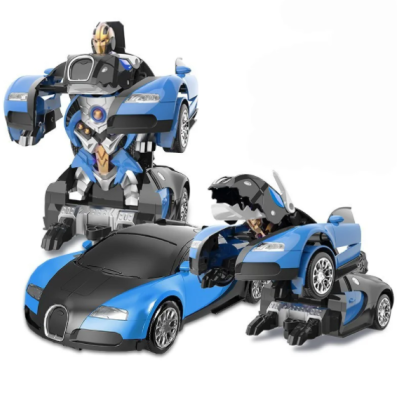 Машинка Трансформер Bugatti Size 18 см Robot Car синя з пультом Машинка Трансформер Bugatti Size 18 см Robot Car синя з пультом