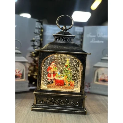 Санта Клаус Новорічний музичний ліхтар нічник з підсвічуванням Xmas 24072D