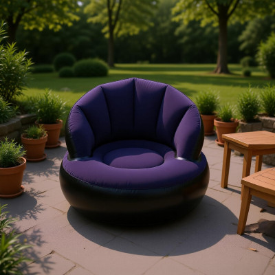Надувне крісло AIR SOFA / Надувне велюрове крісло 80×80×67см Темно-синій Надувне крісло AIR SOFA / Надувне велюрове крісло 80×80×67см Темно-синій