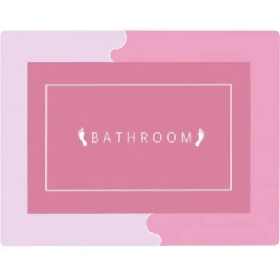 Килимок у ванну вологовбираючий суперпоглинаючий нековзний Bath Mat Super Absorbent (40х60см) рожевий