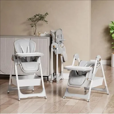 Складаний стільчик для годування, 3в1 для годування та відпочинку Білий