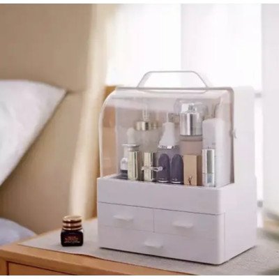 Органайзер для косметики та прикрас із висувними ящиками Cosmetic Box Білий, GW-880