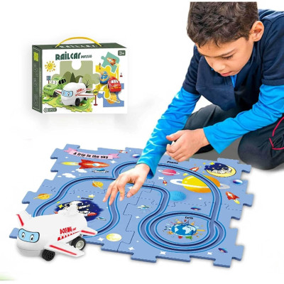 Пазл для дітей "Railcar Puzzle" з іграшковим літаком (5 деталей) Пазл для дітей "Railcar Puzzle" з іграшковим літаком (5 деталей)