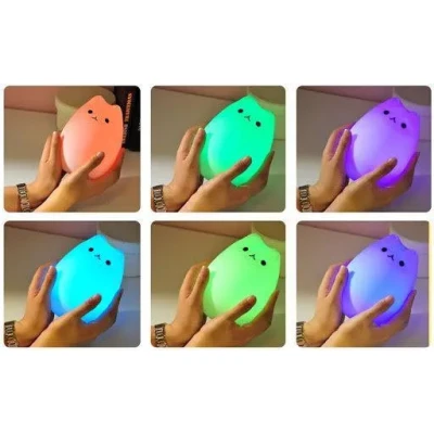 Сенсорний силіконовий Led світильник Котик