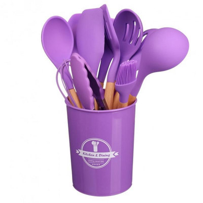 Набір кухонного приладдя силіконовий Kitchen Set RB-2239 червоний (12 предметів)