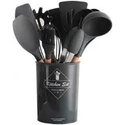 Набір силіконовий кухонного приладдя Kitchen Set RB-2239 сірий (12 предметів)