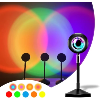 Sunset Lamp RGB 16 кольорів - проекційний світильник заходу сонця, світанку з пультом