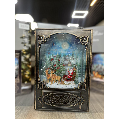 Санта Клаус Новорічний музичний нічник-світильник XMAS WDL 24023B
