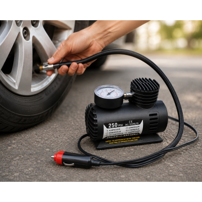 Автомобільний компресор Air Pump Ji030 12V / Компресор для шин / Насос електричний від прикурювача