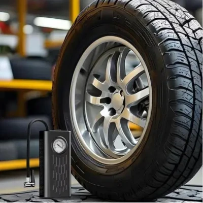 Портативний автомобільний компресор AND1322, насос від прикурювача 12V з манометром