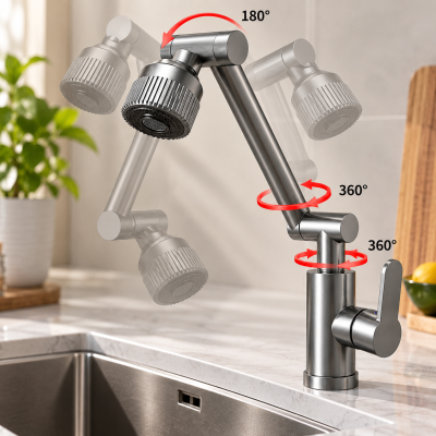 Поворотний змішувач Faucet з аератором / Кран-трансформер 360° Поворотний змішувач Faucet з аератором / Кран-трансформер 360°