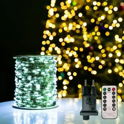 Гірлянда Роса LED на зеленому дроті USB 100*1000 AND 5348