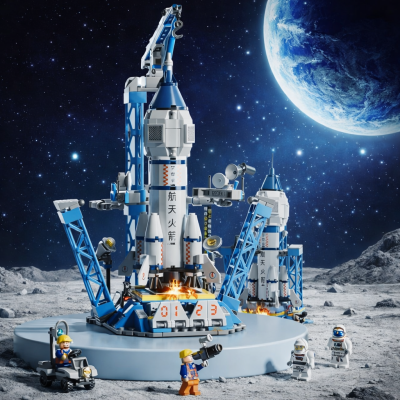 Конструктор Космічна Ракета шатл / Космічна станція / Space Shuttle 458 деталей