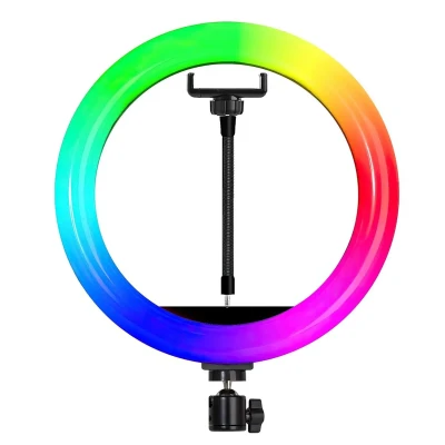 Кільцева світлодіодна лампа RGB 30 см із кріпленням для телефону