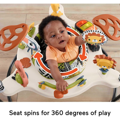 Ігровий центр, що розвиває, дитячий джемпер Fisher-Price Jumperoo Baby Activity Center Бежевий Ігровий центр, що розвиває, дитячий джемпер Fisher-Price Jumperoo Baby Activity Center Бежевий
