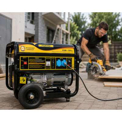 Бензиновий генератор FORTE FG6500 5,5 кВт, 220 В 25 л Бензиновий генератор FORTE FG6500 5,5 кВт, 220 В 25 л