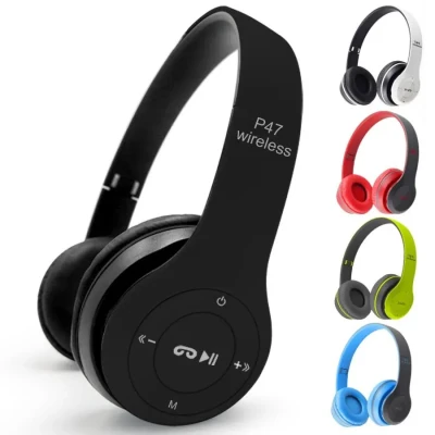 Білий Бездротові Навушники Wireless P-47 Bluetooth + MicroSD + FM Радіо
