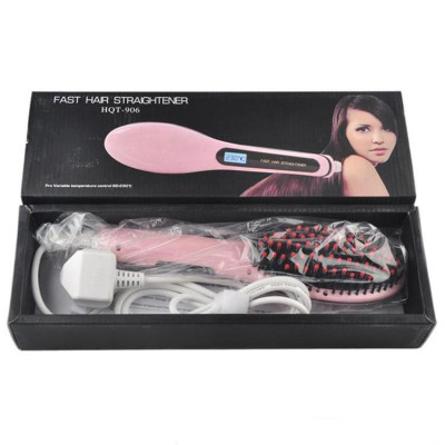 Електричний гребінець-випрямляч Fast Hair Straightener HQT-906 Електричний гребінець-випрямляч Fast Hair Straightener HQT-906