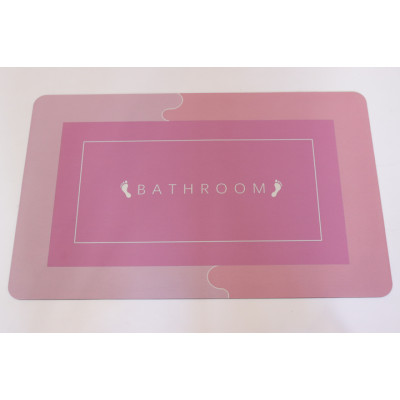 Килимок у ванну вологовбираючий суперпоглинаючий нековзний Bath Mat Super Absorbent (40х60см) рожевий