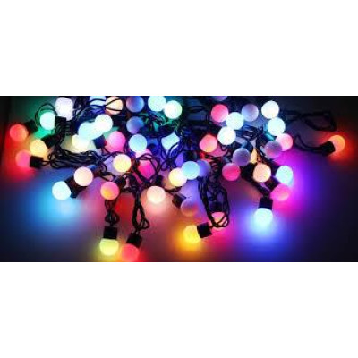 Гірлянда матова кулька 40LED 5м (флеш) 18мм, Новорічна бахрама, Світлодіодна гірлянда, Вулична гірлянда