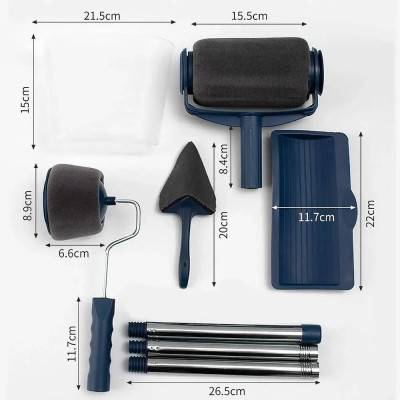 Комплект малярних валиків Paint Roller з резервуаром для фарби 7 предметів