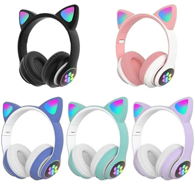 Бездротові навушники Cat STN-28 / Гарнітура з мікрофоном FM радіо Bluetooth червоний